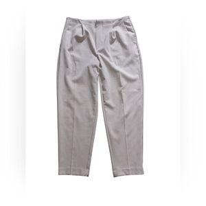 Womens High Rise Tailored Slacks Beige Size 12